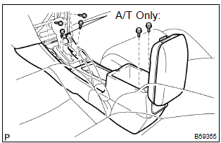 Toyota Corolla.  Remove console box sub–assy rear