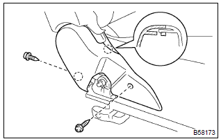 Toyota Corolla. Remove separate type front seat back assy