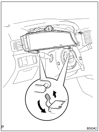 Toyota Corolla. Remove combination meter assy