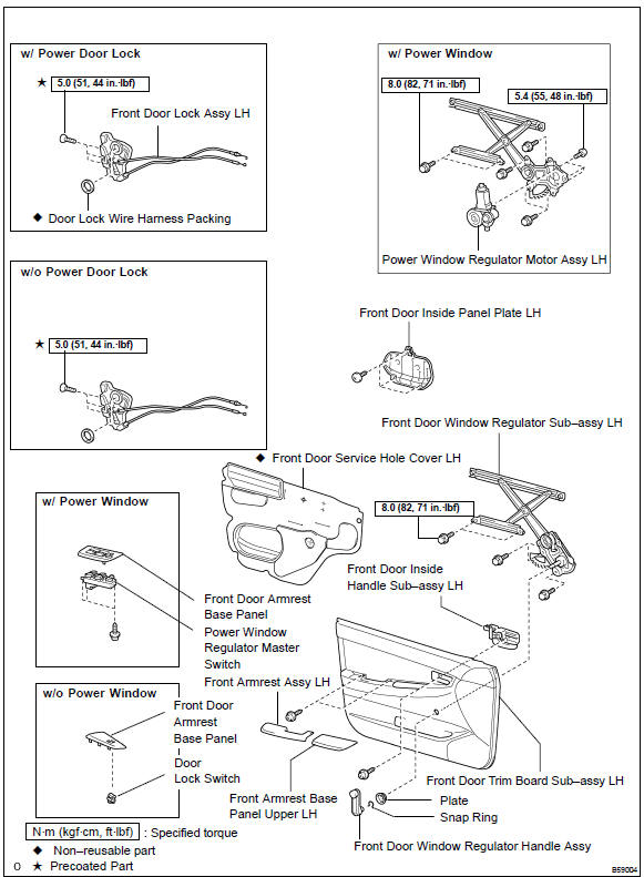 Toyota Corolla. Components