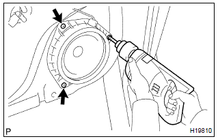 Toyota Corolla. Remove front no.1 Speaker assy