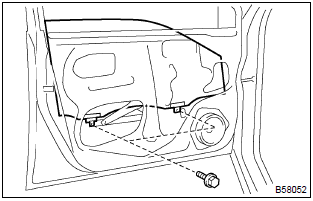 Toyota Corolla. Remove front door glass sub–assy lh