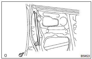 Toyota Corolla. Remove front door frame sub–assy rear lower lh