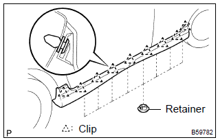 Toyota Corolla. Remove side mudguard sub–assy lh