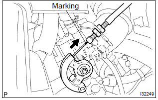 Toyota Corolla. Check play of accelerator auto drive cable assy