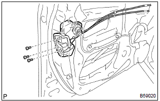 Toyota Corolla.  Install front door w/motor lock assy lh