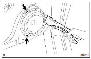 Toyota Corolla. Install front no.1 Speaker assy