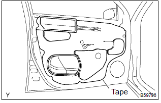 Toyota Corolla. Install front door service hole cover lh