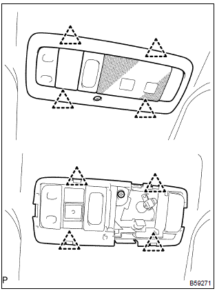 Toyota Corolla. Remove map lamp assy