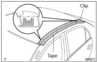 Toyota Corolla. Remove roof drip side finish moulding center lh