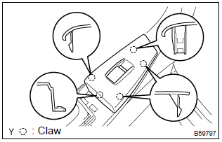 Toyota Corolla. Remove power window regulator switch assy rear