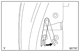 Toyota Corolla. Remove rear door outside handle assy lh