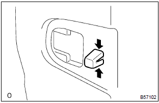 Toyota Corolla. Remove rear door outside handle frame sub–assy lh