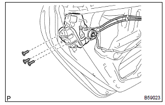 Toyota Corolla. Install rear door w/motor lock assy lh 