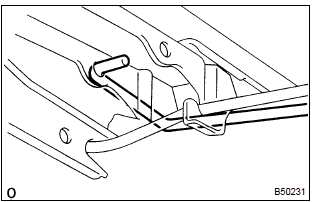 Toyota Corolla. Remove luggage door hinge torsion bar rh