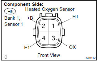 Toyota Corolla. Inspect heated oxygen sensor