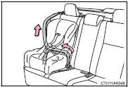 5 If the child restraint has a top tether strap, the top tether strap should