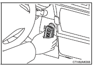 3 Vehicles without a multi-information display: Firmly depress the brake pedal