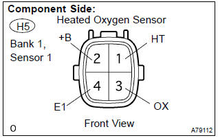 Toyota Corolla. Inspect heated oxygen sensor