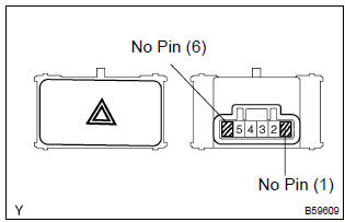 Toyota Corolla.  Check hazard warning signal switch assy