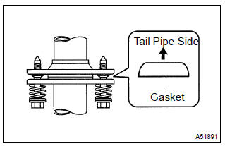 Toyota Corolla. Install exhaust pipe assy front