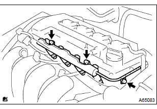 Toyota Corolla. Remove fuel delivery pipe sub–assy