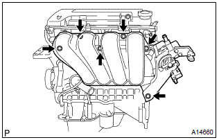 Toyota Corolla. Remove intake manifold