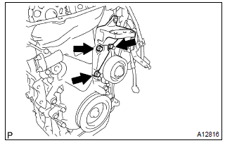 Toyota Corolla.  Remove transverse engine engine mounting bracket