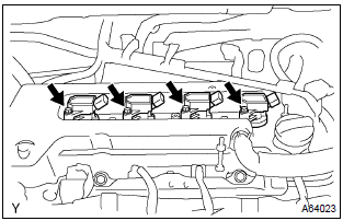 Toyota Corolla. Remove ignition coil assy