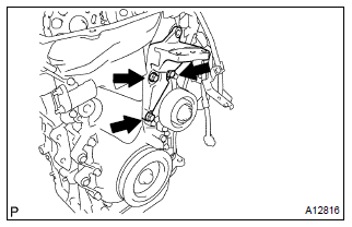 Toyota Corolla. Remove transverse engine engine mounting bracket