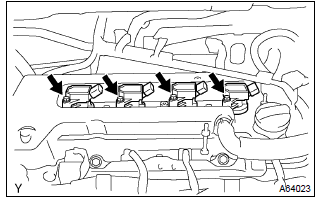 Toyota Corolla. Install ignition coil assy