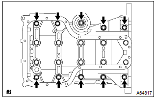 Toyota Corolla.  Remove crankshaft