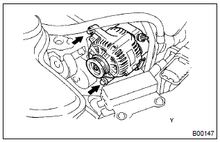 Toyota Corolla. Remove generator assy