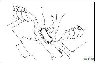 Toyota Corolla.  Install crankshaft bearing