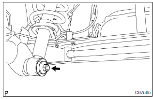 Toyota Corolla.  Separate rear shock absorber with coil spring