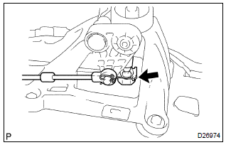 Toyota Corolla. Remove floor shift cable transmission control shift