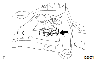 Toyota Corolla. Install floor shift cable transmission control shift