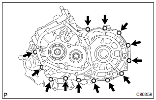 Toyota Corolla.  Install manual transmission case