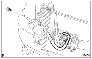 Toyota Corolla. Remove compressor and magnetic clutch