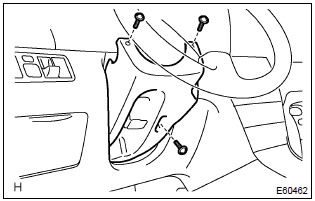 Toyota Corolla. Remove steering column cover lwr