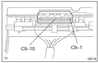 Toyota Corolla.  Inspect output signal of vehicle speed