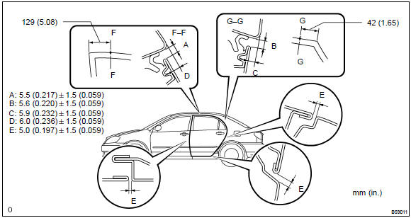 Toyota Corolla. Inspect rear door panel sub–assy lh