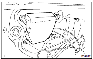 Toyota Corolla. Remove rear door inside panel plate lh